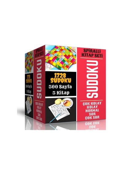 Spiralli Sudoku Kitap Seti 1728 Süper Sudoku
