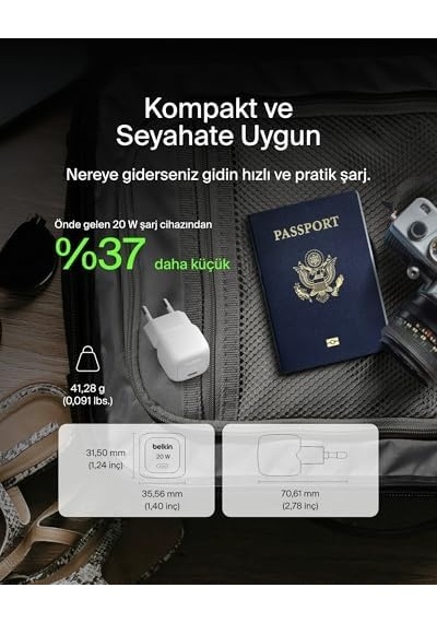 Küp Usb C Duvar Şarj Cihazı, 20 W Usb-c Şarj Cihazı, 16, 16 Plus, 16 Plus, 16 Pro, 16 Pro Max, Galaxy S24, İpad, Airpods Ve Daha Fazlası İçin