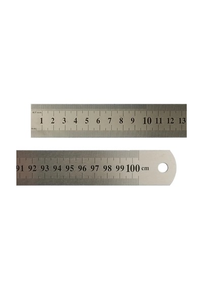 Ysb 100 Cm Çelik Cetvel İnç Ölçülü