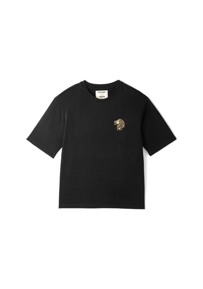 Gsstore Galatasaray Aslan Logolu Erkek Basic T-shirt - E251229-10594 Siyah