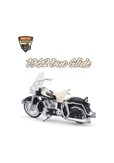 1:18 Harley Davidson 1962 Duo Glide 1968 Electra Glide 2'li Set Metal Gövde, Koleksiyonluk