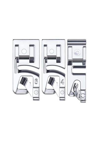 İşkur Makina Aile Dikiş Alçak Tutuculu Kıvırma Ayak Seti 2mm 4mm 6mm 10'lu Set