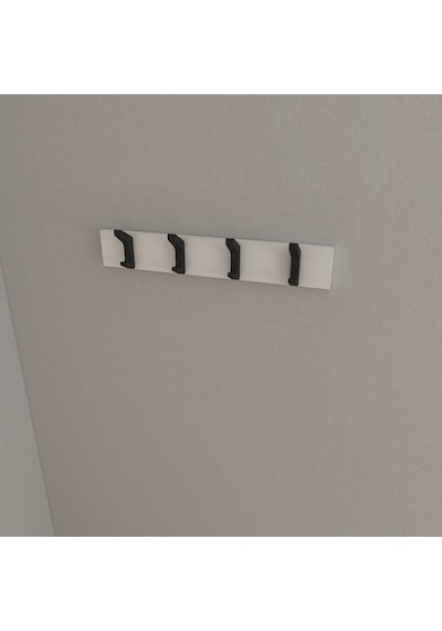 Hepsi3boyutlu Modern Duvar & Kapı Kanca Askılık - 4 Adet Siyah Kanca Askılık - Model No : 2 Siyah