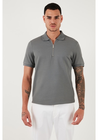 Buratti Pamuklu Regular Fit Fermuarlı Erkek Polo Yaka T Shirt 5902915 Açık Haki