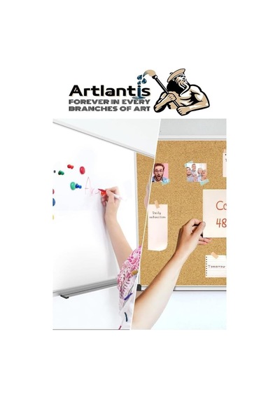 Çift Fonksiyonlu Yazı Tahtası Ve Mantar Pano 60x90 Cm 1 Adet Alüminyum Çerçeveli Yazı Tahta Kalemi Ve Silgisi Har Genel