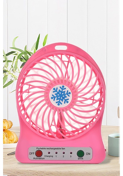 Mini Masa Fanı Şarjlı 3 Kademeli Vantilatör Klima Soğutucu Fan