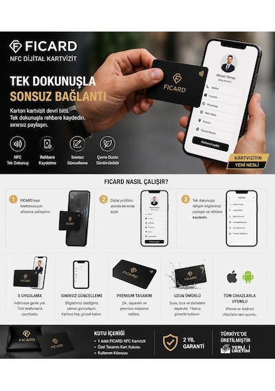 FICARD NFC Dijital Kartvizit | Tek Kart ile Sınırsız Paylaşım
