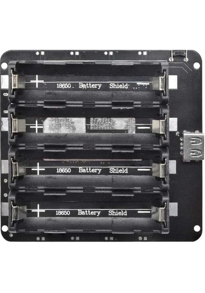 4'Lü Anahtarlı 18650 Lityum Pil Yuvası V8 Mikro Usb