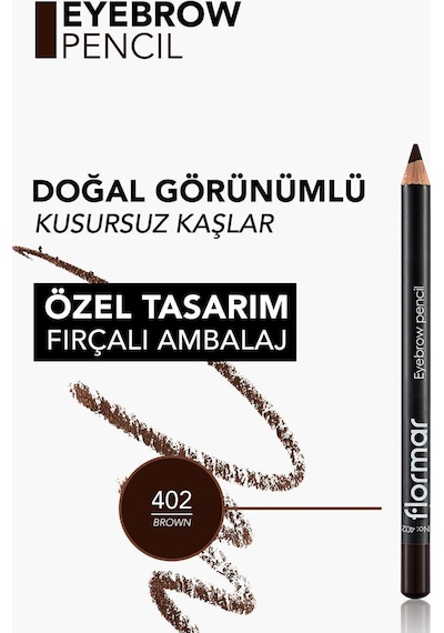 Doğal Görünüm Veren Fırça Kapaklı & Yumuşak Uçlu Kaş Kalemi 47000046_402BROWN