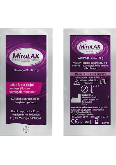Miralax Oral Solüsyon Hazırlamak İçin Toz Laksatif Makrogol 3350