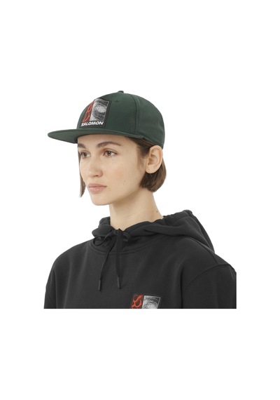 Salomon Salomon Freestyle Flat Cap Unisex Yeşil Şapka 22889 Yeşil