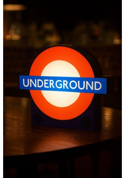 Underground Tasarımlı Gece Lambası Dekoratif Aydınlatma Çok Renkli
