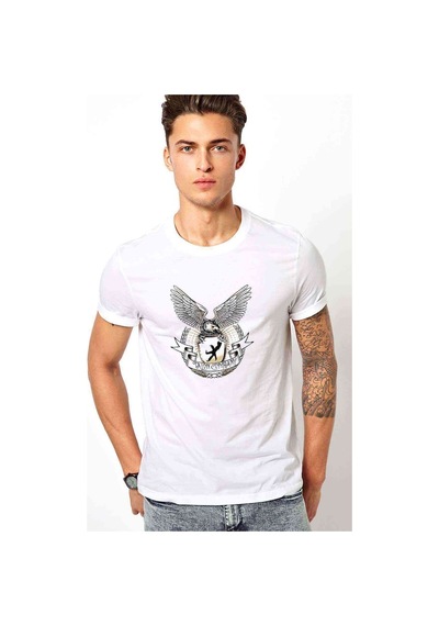 Eagle Art Baskılı Beyaz Erkek Tshirt (530990920)