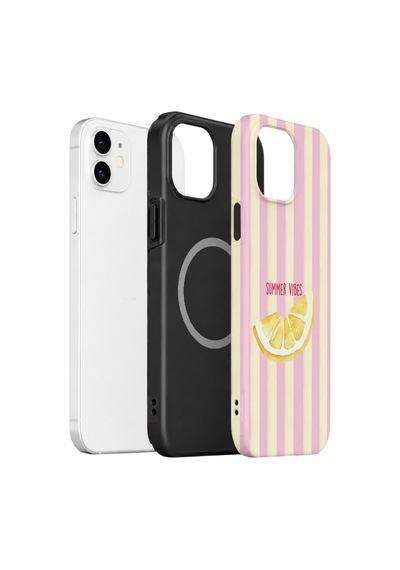 Apple iPhone Uyumlu 11 Vorian Çift Katmanlı Magsafe Kılıf Summer Vibes Lemon