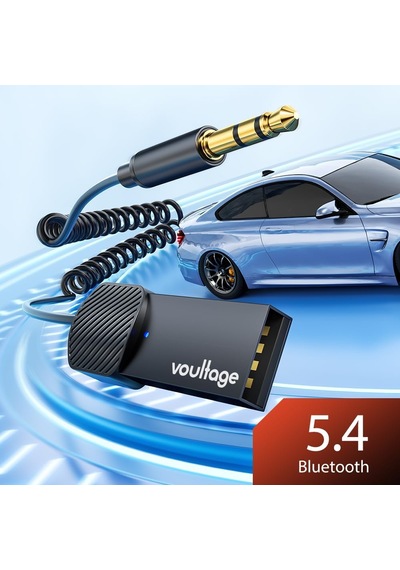 Bluetooh 5.4 Aux Jack Kablosuz Araç Ses Dönüştürücü Kiti