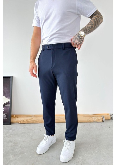 Lacivert Basic Regular Fit Kumaş Pantolon