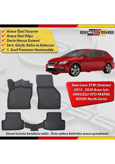Seat Leon Stw Station Paspas Araca Özel 2012-2020 Derin Havuzlu Bosse North Serisi