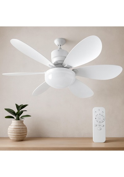 Kumandalı 2'si1 Arada Tavan Vantilatör Avize 40w 6 Kanat