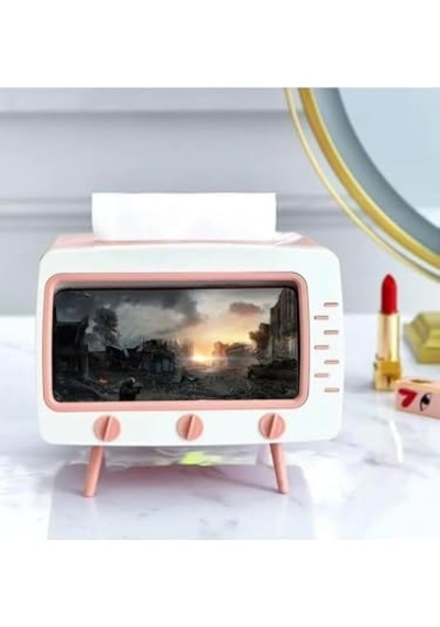 Masaüstü Retro Telefon Tutucu, Masaüstü Peçetelik Cep Telefonu Standı,