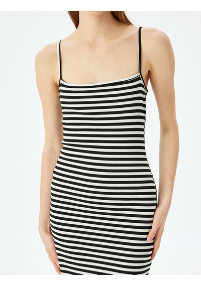 Koton Çizgili İnce Askılı Bodycon Mini Elbise Siyah Çizgili 5sal80016ık Siyah Çizgili Koton Çizgili İnce Askılı Bodycon Mini Elbise Siyah Çizgili 5sal80016ık Siyah Çizgili