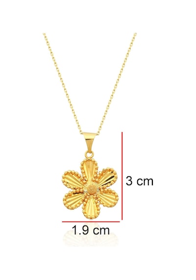 Çiçek Kolye / 22 Ayar Sarı