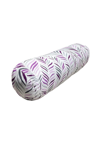Remege Damla Desen Bolster Minderi Silindir Yoga Minderi Mor-beyaz Mrb7