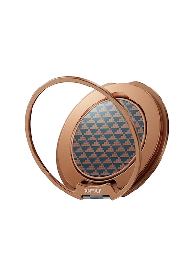 Raptic Freeflow Destiny Serisi 360 Derece Dönebilen Magnetik Ring Stand Telefon Tutucu Gold-mavi