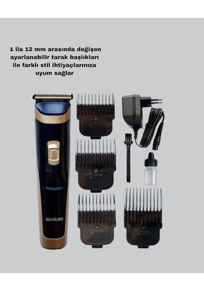 Northcity Kablosuz Sessiz Tıraş Makinesi 1-12mm Çelik Bıçaklı Unisex Model
