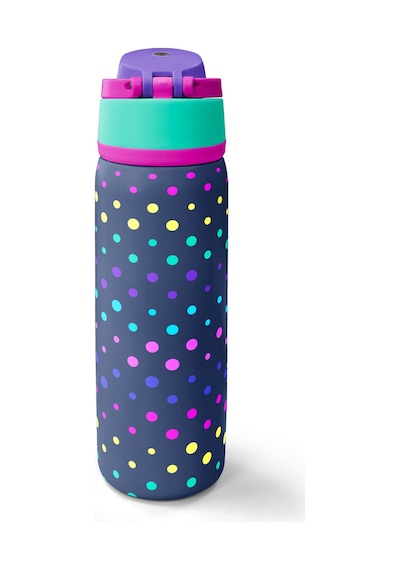 Coral High Lacivert Puantiyeli Desenli Pipetli Ve Direkt İçim Çelik Termos 800 Ml 38534 Lacivert