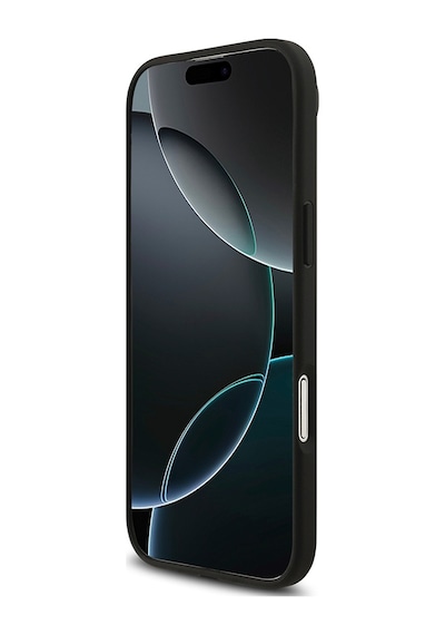Apple Uyumlu iPhone 17 Air Kılıf Guess Lisanslı Taşlı Arka Yüzey Üçgen Logolu Kapak Siyah