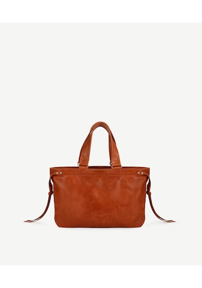 Yargıcı Kolon Detaylı Deri Omuz Çanta 25kkcn3076x 057 Kahverengi