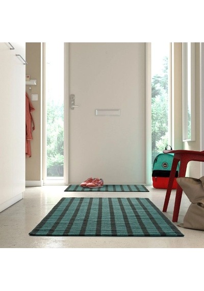 Ikea Vägskylt Halı 80 X 150 Cm Siyah - Yeşil