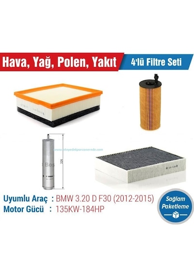 Bmw 3.20D F30 N47N Filitre Bakım Seti