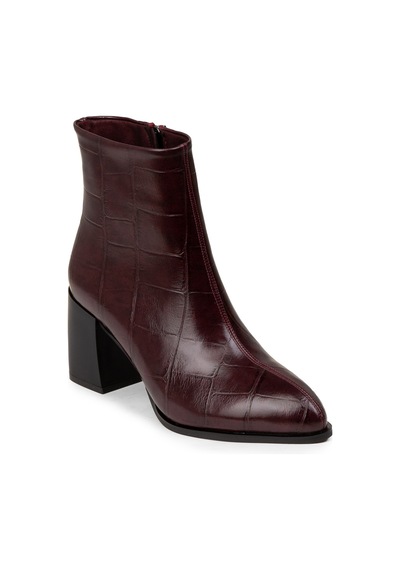 Deery Kadın Bordo Fermuarlı Bot - K0945zbrdc01 Bordo
