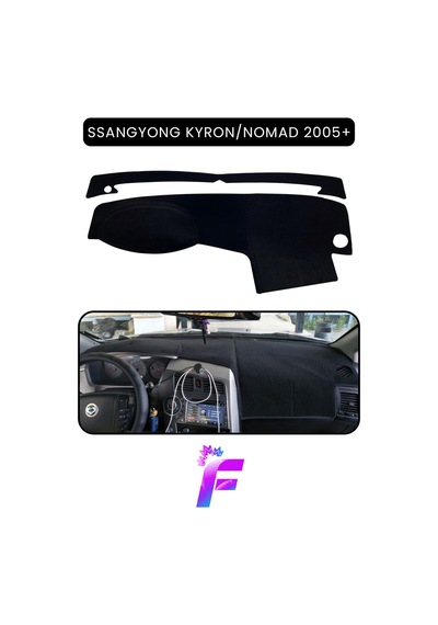 Ssangyong Kyron 2005+ Uyumlu Torpido Örtüsü Araca Özel Üretim Kolay Montaj Kaymaz A90