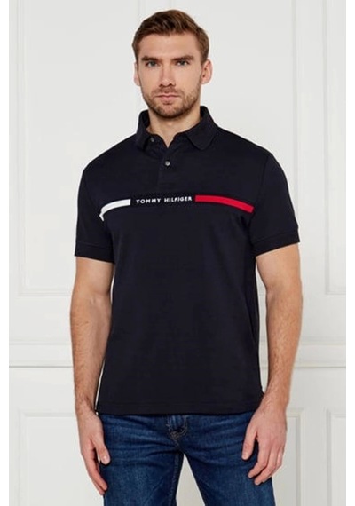 Tommy Hilfiger Erkek Lacivert Polo Yaka T-shirt Lacivert