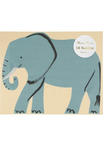 Meri Meri - Elephant Napkin - Fil Peçeteler - 16'lı