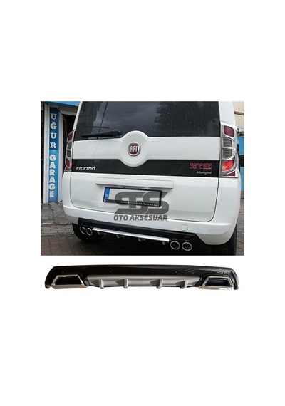 Fiat Fiorino Difüzör Arka Tampon Eki 2 Egzoz Çıkışlı Gri Lüx Tip