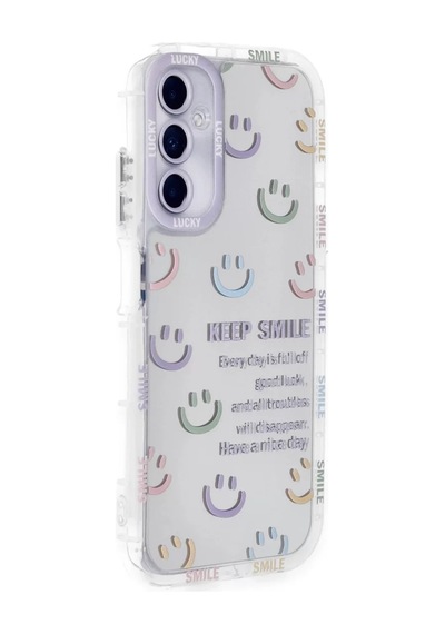 Newface Samsung Galaxy A25 5g Kılıf Reflexion Desenli Kapak - Desen 2 Şeffaf