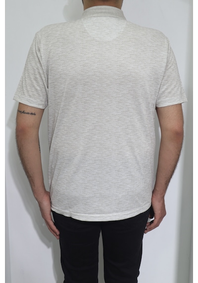 Santa Dmctekstil Erkek Kendinden Desenli Klasik Rahat Kalıp Tek Cepli Polo Yakalı T-shirt Krem Santa Dmctekstil Erkek Kendinden Desenli Klasik Rahat Kalıp Tek Cepli Polo Yakalı T-shirt Krem
