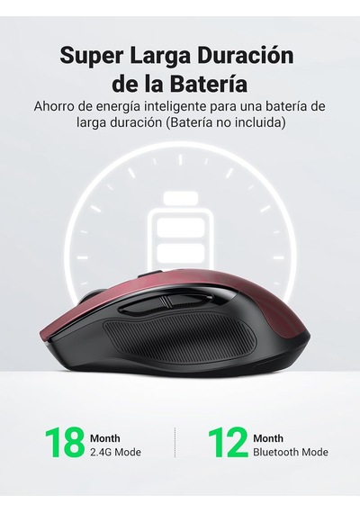 4000 Dpı Ergonomik Sessiz Kablosuz Optik Mouse, Kırmızı, 25752 Genel