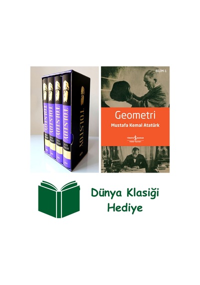 Savaş Ve Barış 1-2-3-4 Ciltli + Geometri + Dünya Klasiği Hediye