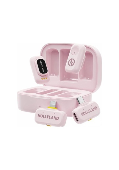 Hollyland Lark A1 Combo 2 Kişilik Kablosuz Mikrofon Sistemi - Pink