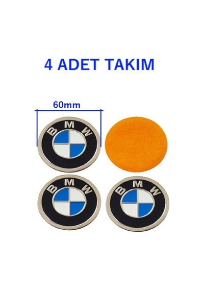 Jant Göbek Arması 4 Adet Takım Yapışma Q60mm Bmw
