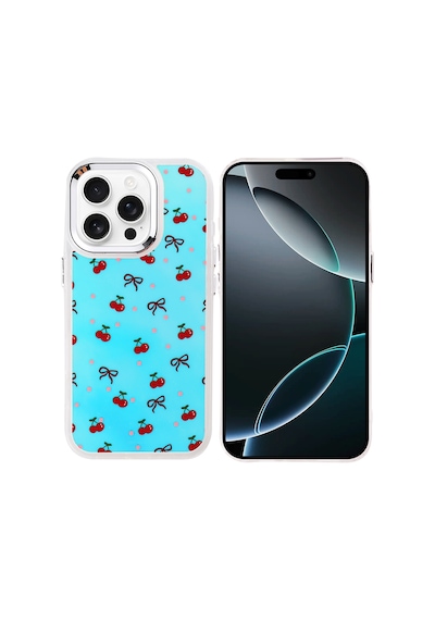 Zore Apple iPhone Uyumlu 16 Pro Kılıf Airbag Tasarımlı Omsy Hadra Kapak - Kiraz