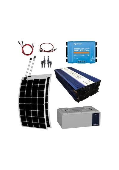 2040w Marin Solar Paketi 170w Esnek Panel 2000w Ups İnverter 2.6kw Lityum Batarya