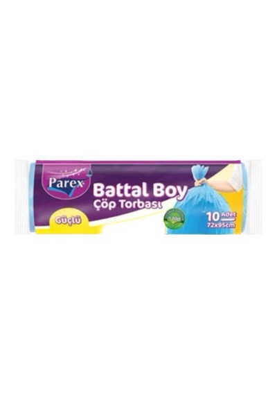 Güçlü Çöp Torbası Battal Boy 80 Cm X 110 Cm Mavi Tek Rulo 10'lu