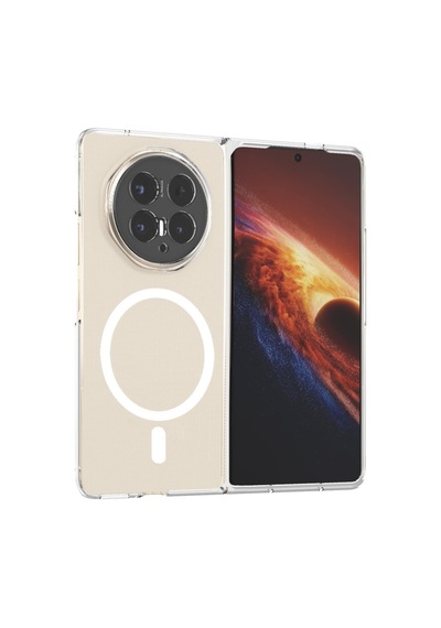 Caseonn Honor Magic V6 Kılıf Magsafe Özellikli Sararmaz Kristal Sert Kapak Şeffaf