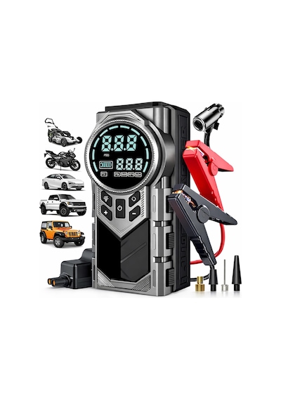 Auhma A7722 Taşınabilir Akü Takviye Cihazı 150 Psı Dijital Hava Kompresörü 8000 Mah