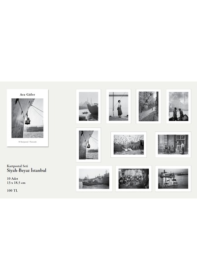 İstanbul - Siyah Beyaz Kartpostal Seti (10'lu)